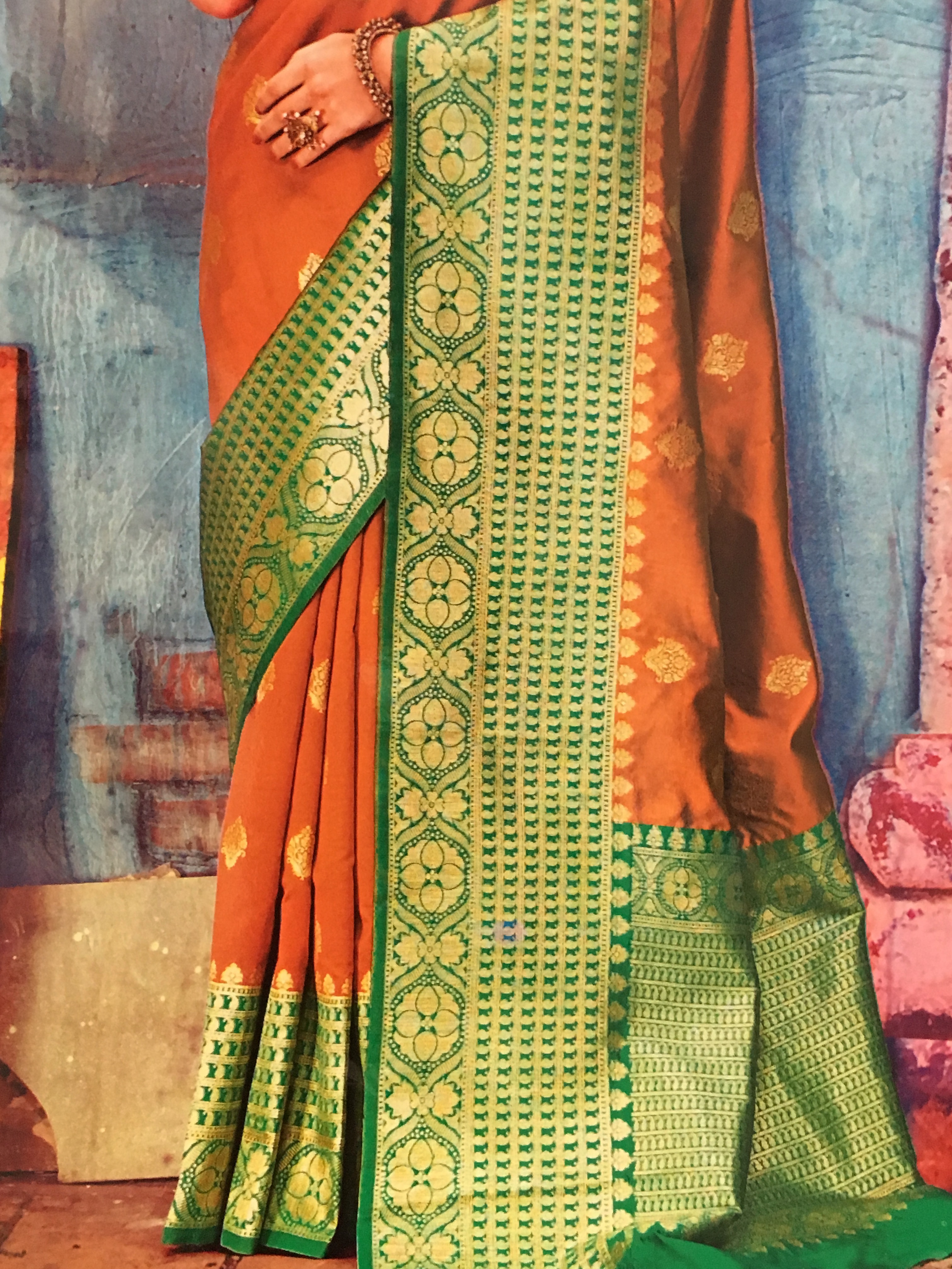 Mustard Yellow Festive Woven Silk Saree With Blouse