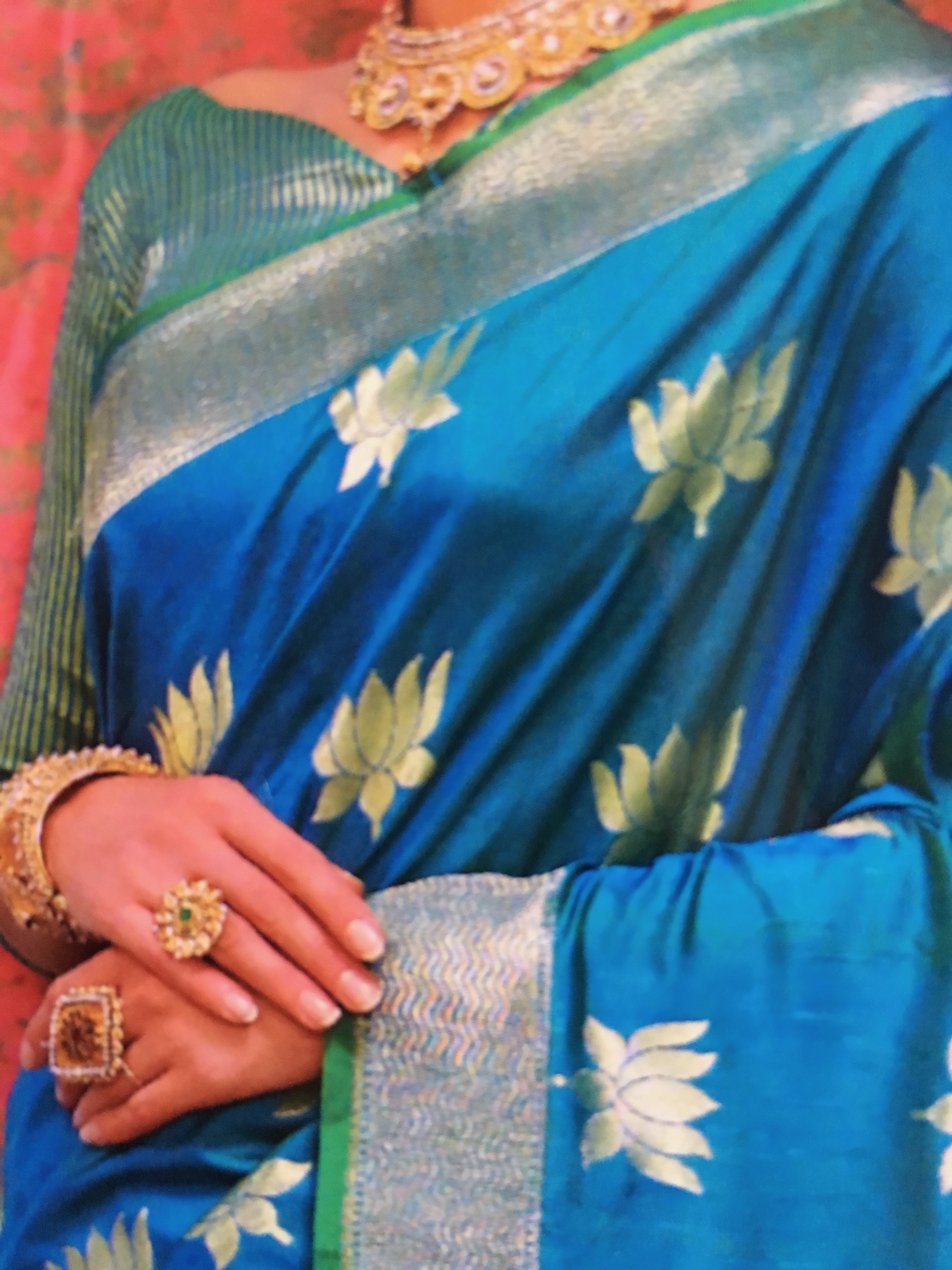 Dupion Silk Saree in Sky Blue