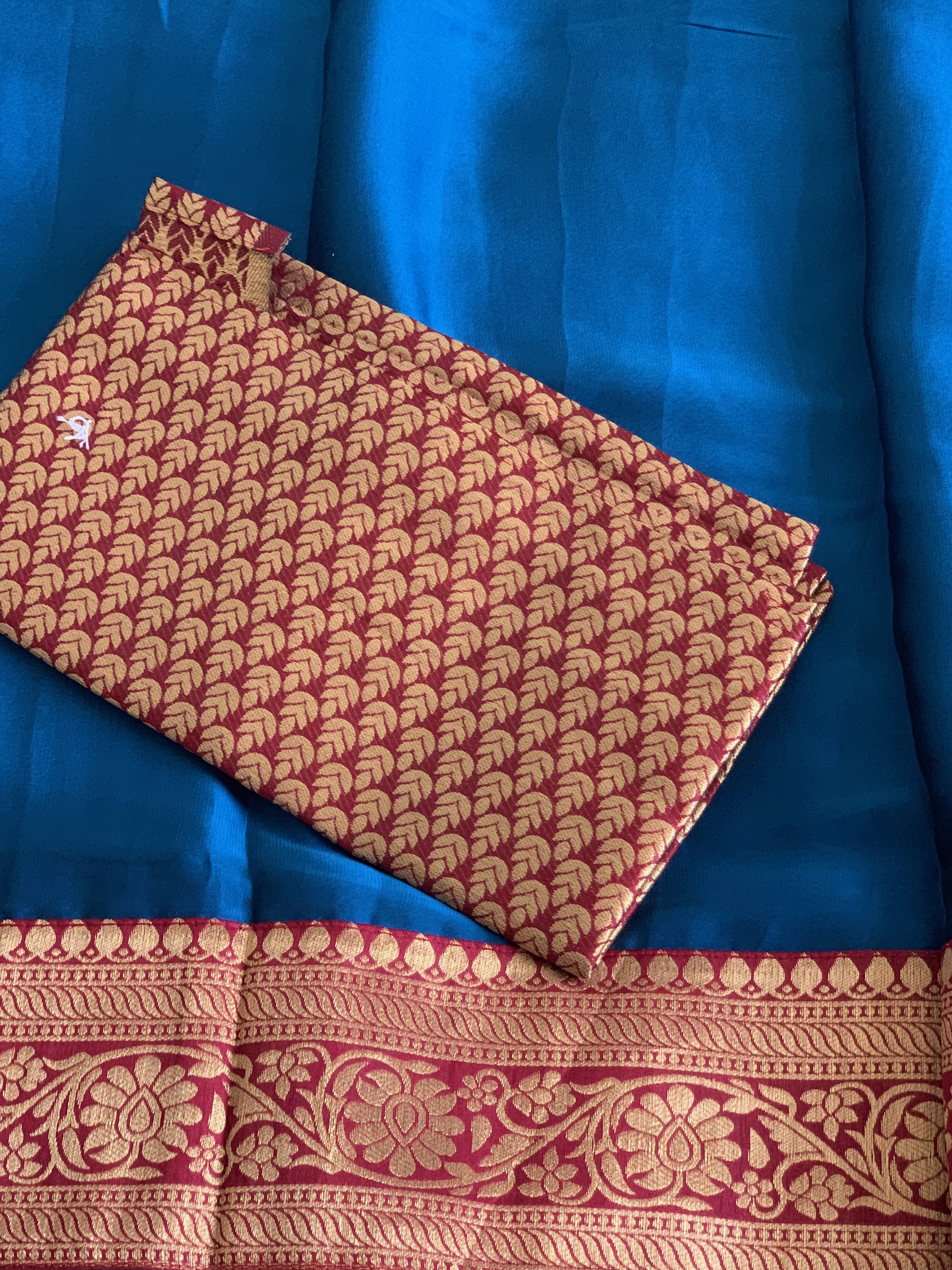 Pure Georgette with Jacquard Border 